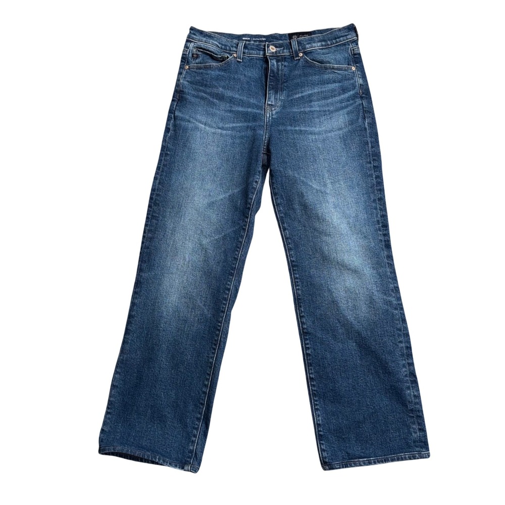 AG Brinley Mid-Rise Straight Jeans Womens 30 Blue Excellent Medium Wash Denim